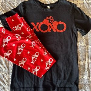 XOXO handcuff tshirt and leggings